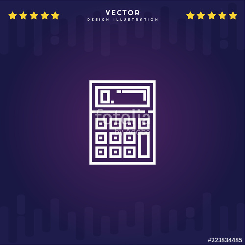 500x500 Premium Symbol Of Calculator Related Vector Line Icon Isolated
