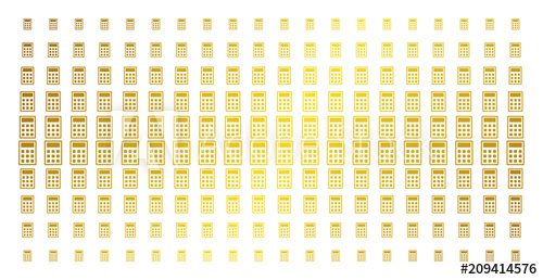 500x258 Calculator Icon Gold Halftone Pattern Vector Calculator Shapes