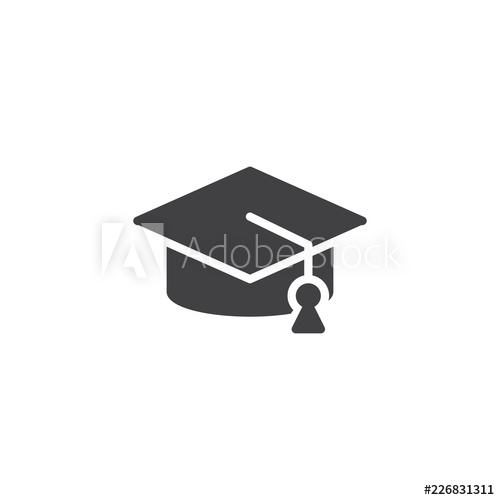 Graduate Hat Vector Icon Filled Flat Sign For Mobile Concept 500x500 Graduate Hat Vector Icon Filled Flat Sign For Mobile Concept