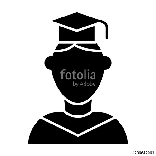 Graduate Solid Icon Person In Graduate Hat Vector Illustration 500x500 Graduate Solid Icon Person In Graduate Hat Vector Illustration