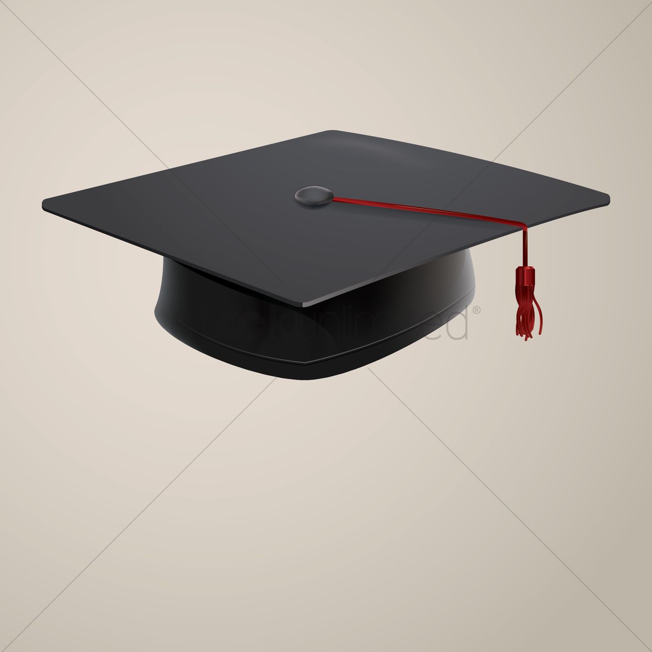 Graduation Hat Vector Image 1300x1300 Graduation Hat Vector Image