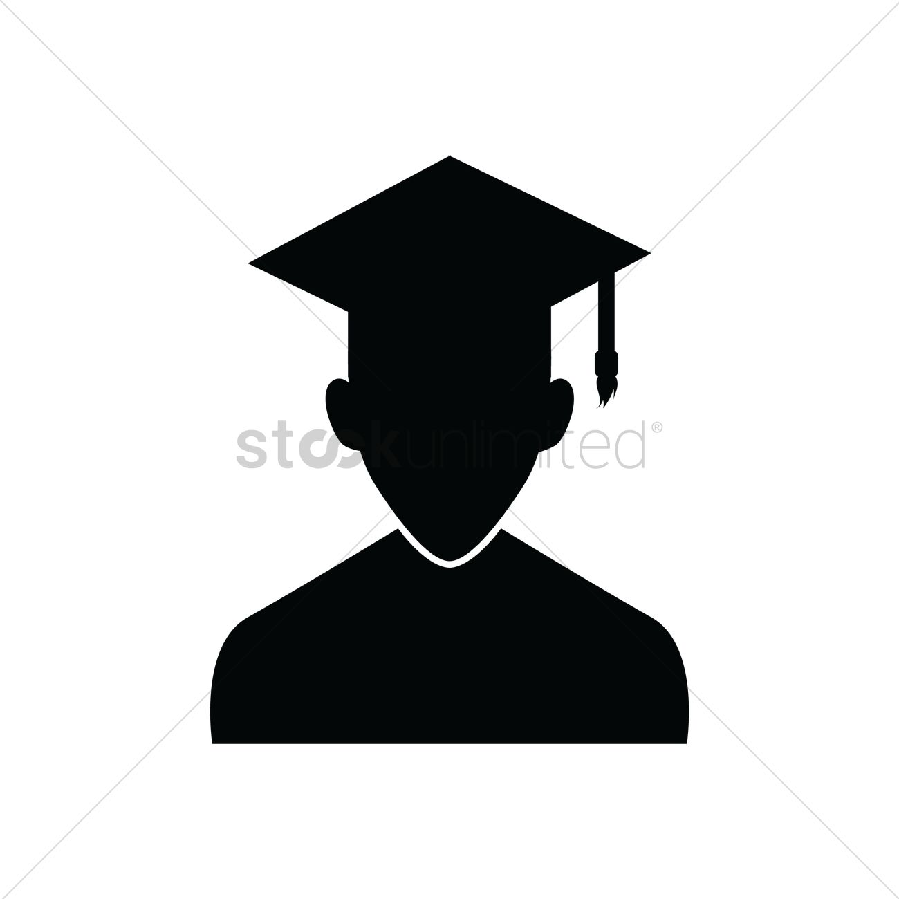 Man Wearing Graduation Hat Vector Image 1300x1300 Man Wearing Graduation Hat Vector Image