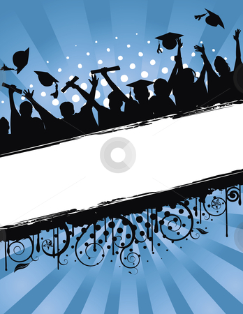 348x450 Graduation Celebration Grunge Stock Vector