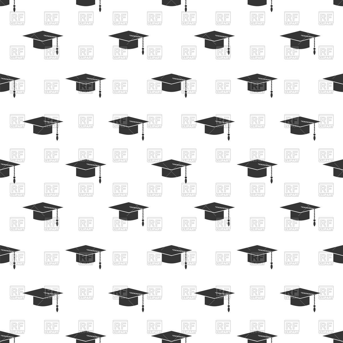 1200x1200 Graduation Cap Seamless Background Vector Image Of Backgrounds