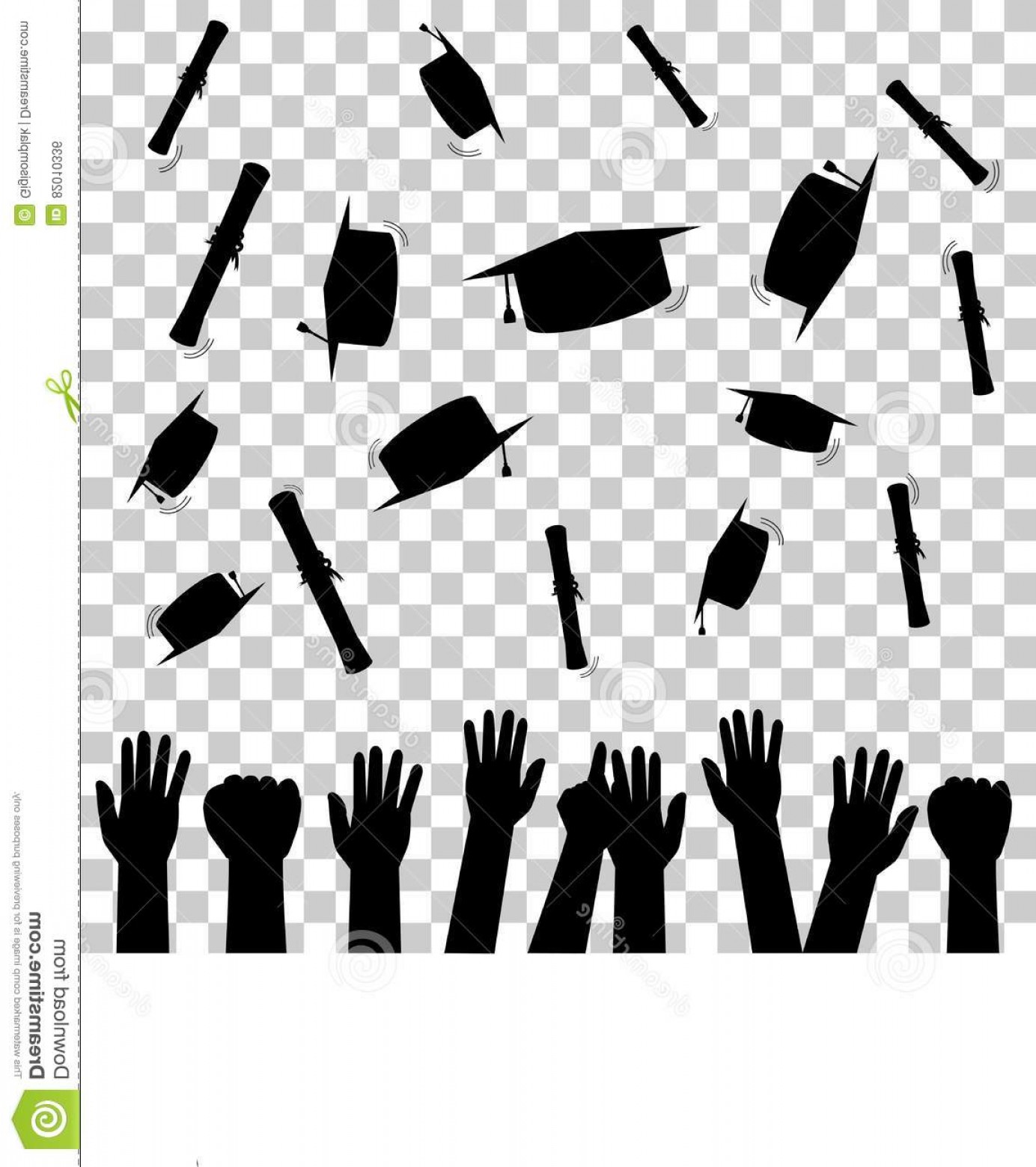 1384x1560 Stock Illustration Silhouette Graduation Celebration Transparent