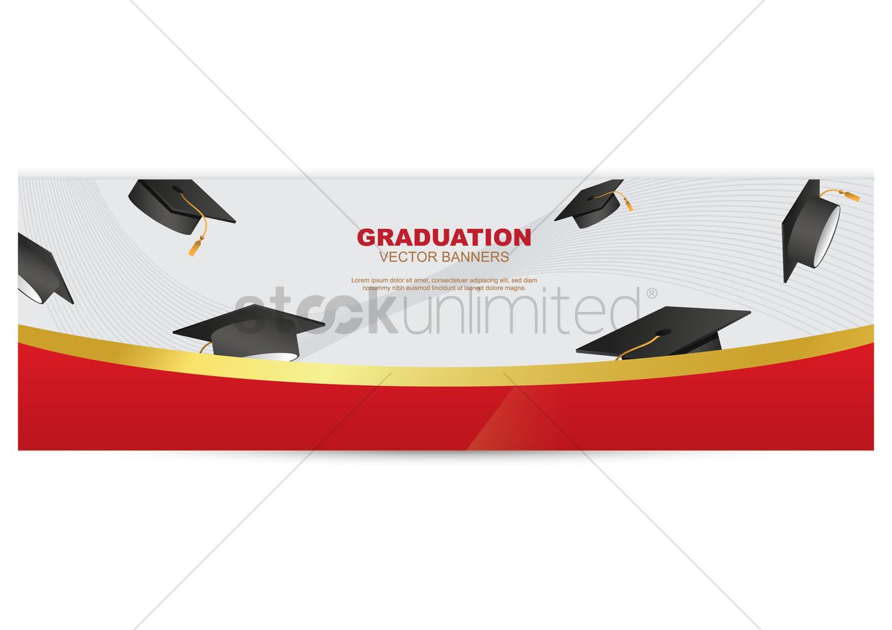 1300x919 Graduation Banner Vector Image