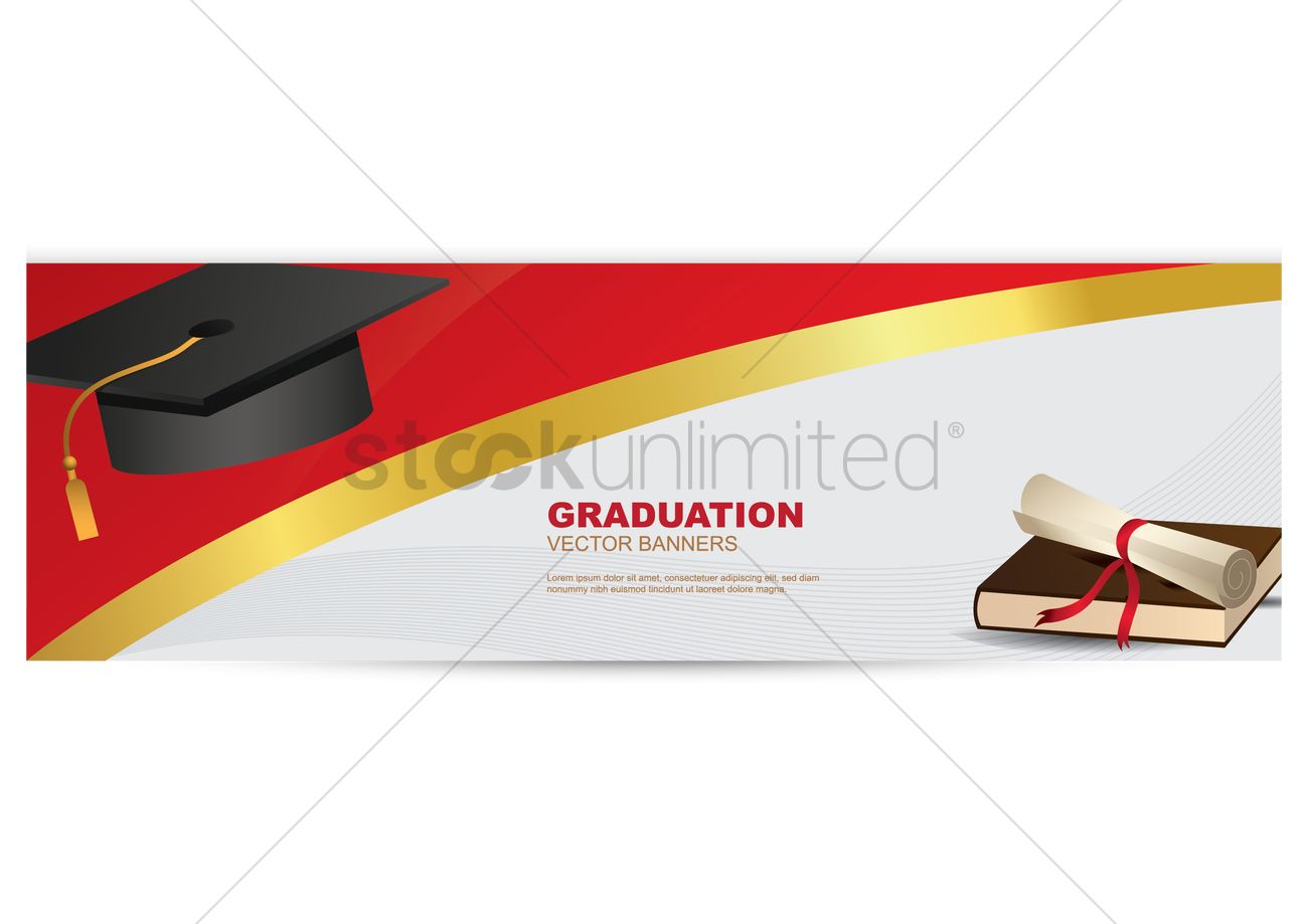 1300x919 Graduation Banner Vector Image