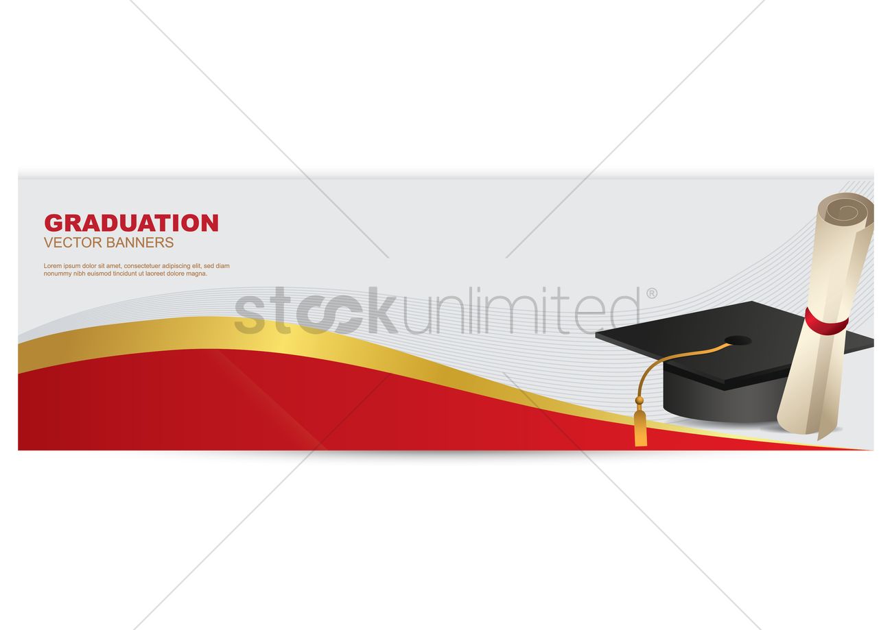 1300x919 Graduation Banner Vector Image