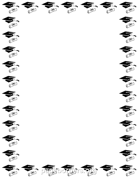 470x608 Graduation Border Clip Art