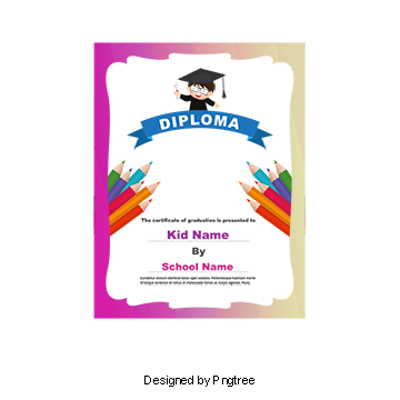 360x360 Kindergarten Graduation Frame, Colored Border, Color Of Lead Png