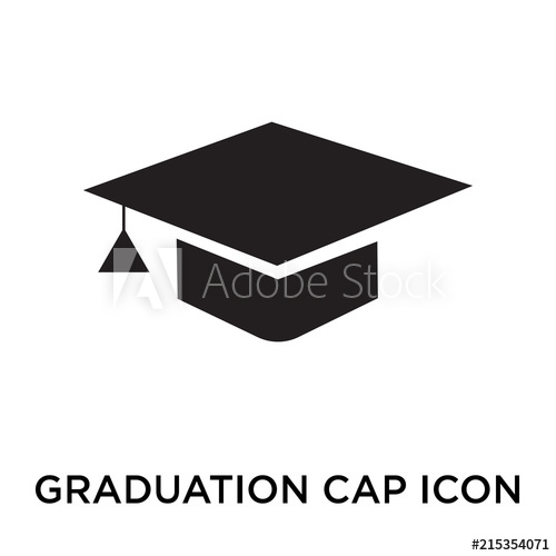 500x500 Graduation Cap Icon Vector Sign And Symbol Isolated On White