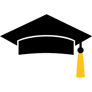 300x300 Huge Collection Of 'graduation Cap Silhouette' Download More Than