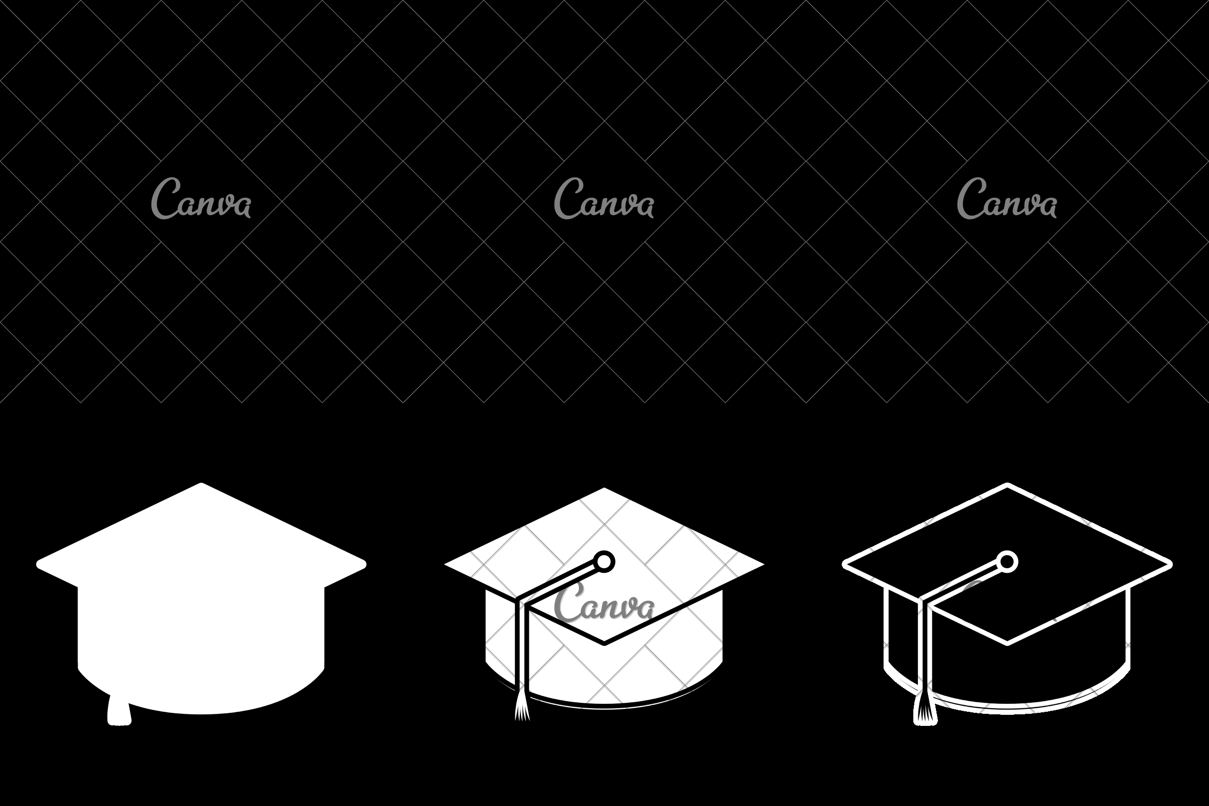2400x1600 Graduation Cap Icon Isolated Fill Outline Vector Design