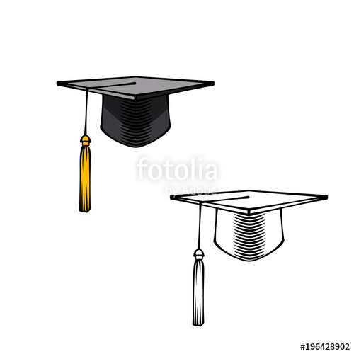 500x500 Graduation Cap Or Hat Academic Caps Set Graduation Cap Vector