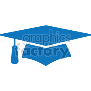 300x300 Blue Graduation Cap Vector Icon Clipart Royalty Free Gif