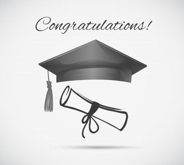 626x562 Congratulations Card Template With Graduation Cap Vector Free