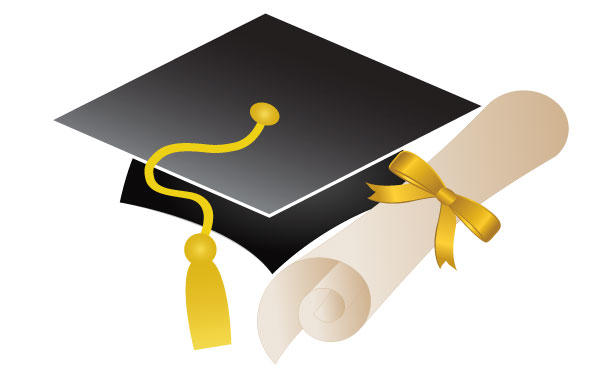 600x375 Free Graduation Cap And Diploma Vector Art