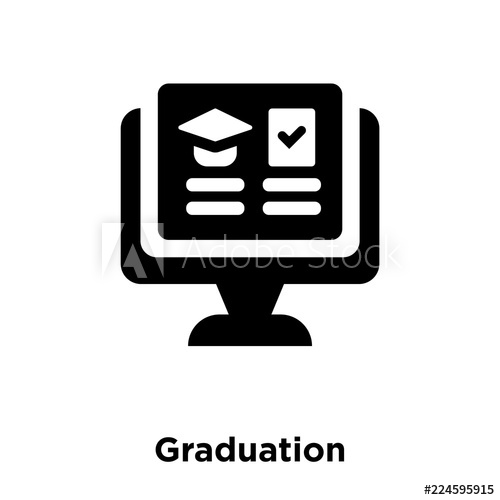 500x500 Graduation Icon Vector Isolated On White Background, Logo Concept