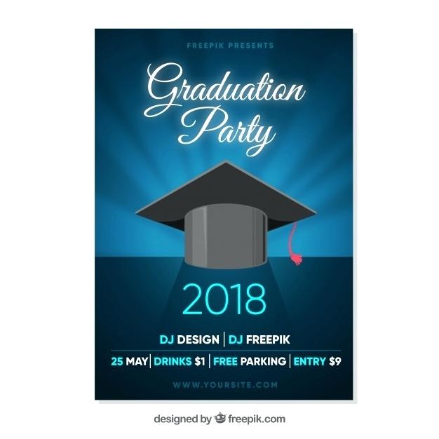 626x626 Elegant Graduation Invitation Template Flat Design Free Vector
