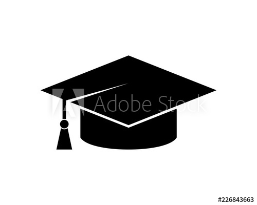 500x400 Graduation Hat Sign Symbol Icon Concept Logo Vector