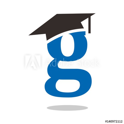 500x500 Graduation Caps Logo Vector Letter G Logo
