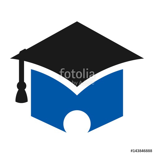 500x500 Graduation Logo Vector For Student Ceremony Stock Image