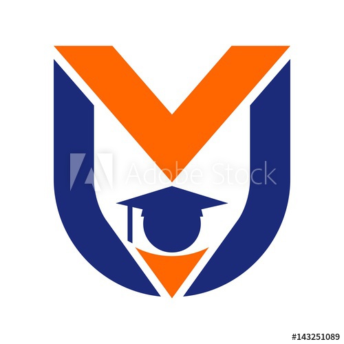 500x500 Letter M And U Logo Vector Graduation Logo