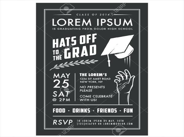 600x449 Graduation Party Invitations Free Download Editable Vector