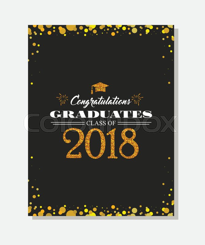 671x800 Graduation Party Vector Template Stock Vector Colourbox