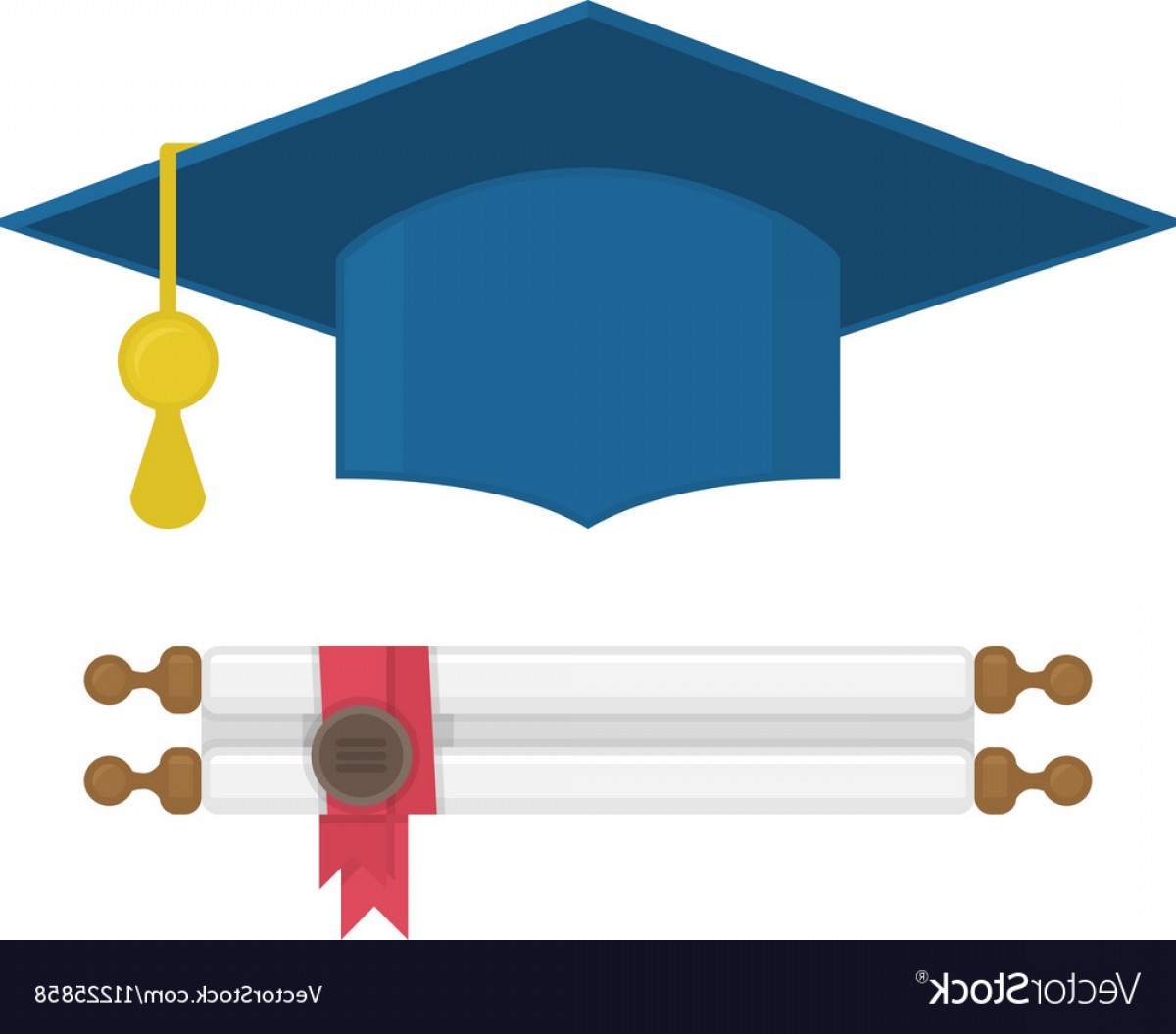 1200x1056 Graduation Cap And Diploma Rolled Scroll Vector Soidergi