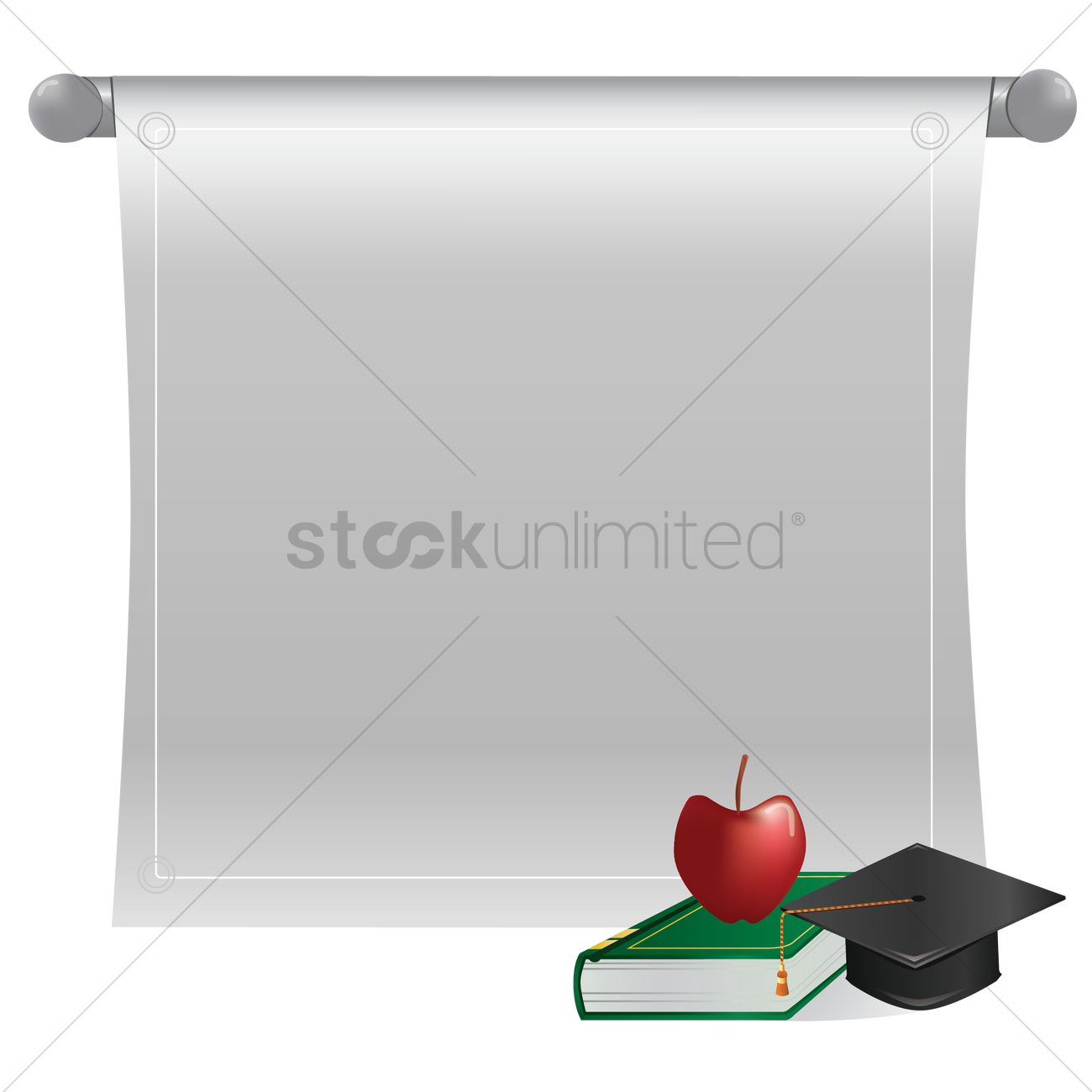 1300x1300 Graduation Scroll Vector Image
