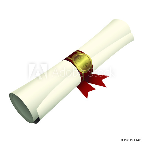 500x500 Graduation Scroll Vector Design