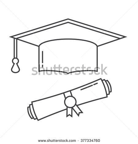450x470 Clipart Of Graduation Cap And Scroll