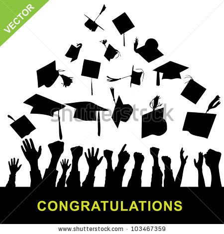 450x469 Graduate Silhouettes Vector