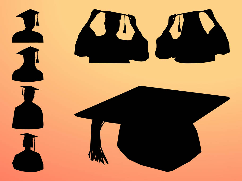 1024x765 Graduation Silhouette Graphics Vector Art Graphics