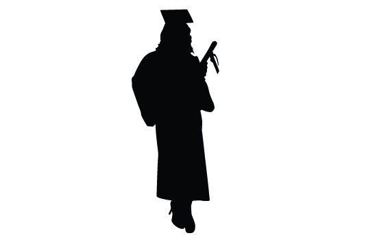 Graduation Silhouette Vector at Vectorified.com | Collection of ...