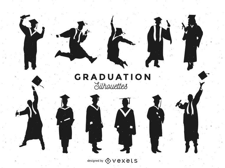 763x570 Graduation Silhouettes Set