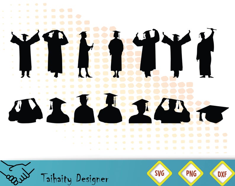 Graduation Silhouette Vector at Vectorified.com | Collection of ...