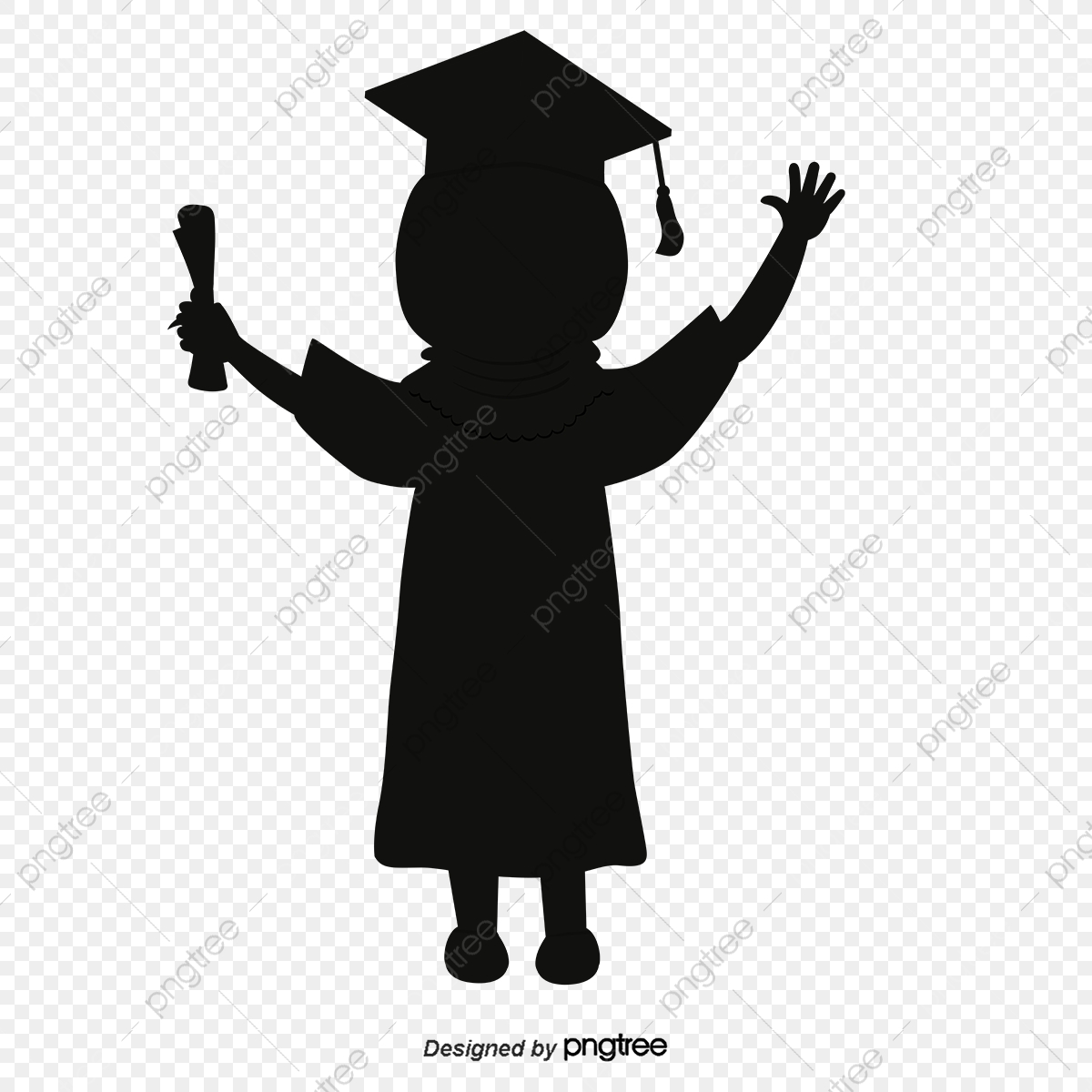 1200x1200 Students Silhouette Graduation Season, Silhouette Vector