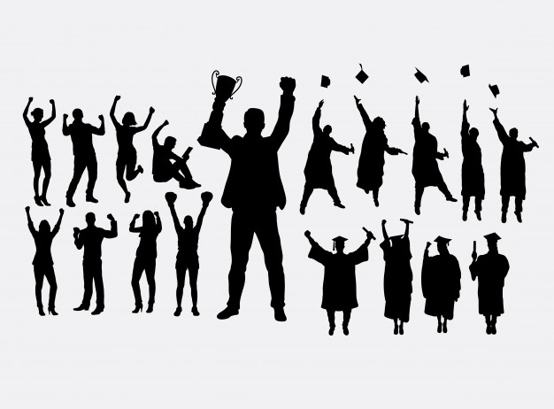 626x462 Winner And Graduation Silhouette Vector Premium Download