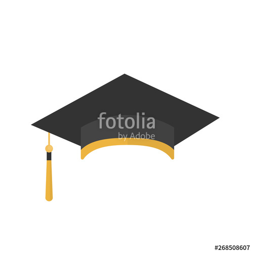 500x500 Graduation Cap With Tassel Icon Isolated On A White Background
