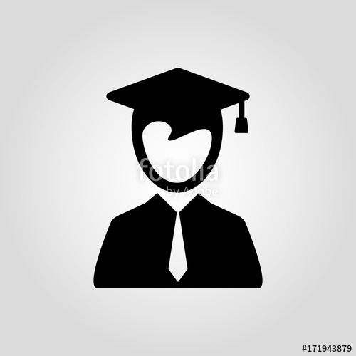500x500 Graduate Boy In Square Cap Or Hat With Tassel Vector Icon Male