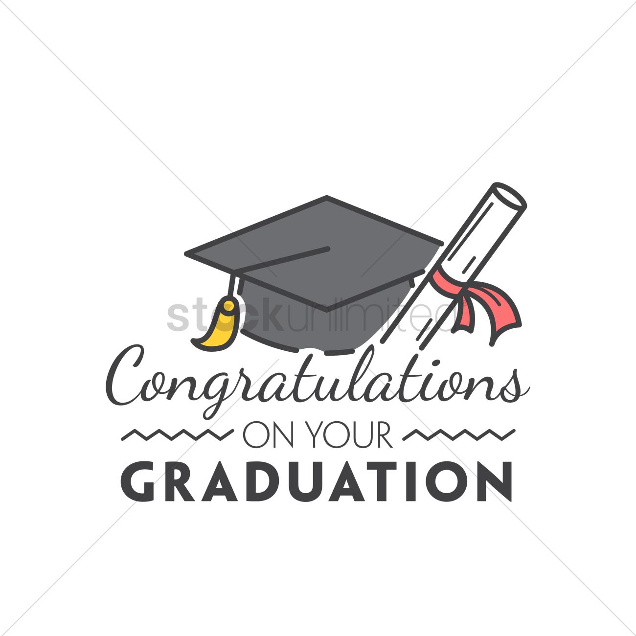 1300x1300 Congratulations On Your Graduation Vector Image