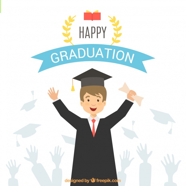 626x626 Background Of Student Celebrating His Graduation Vector Free