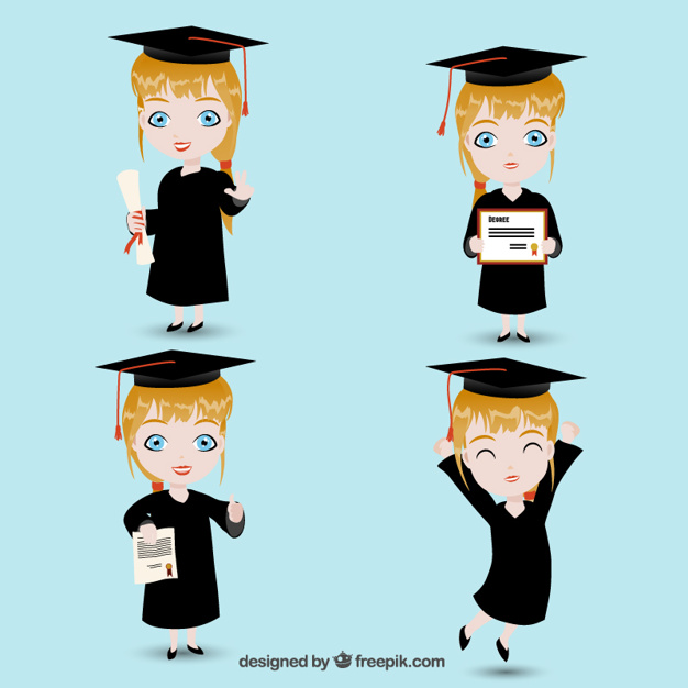 626x626 Graduate Girl Vector Free Download
