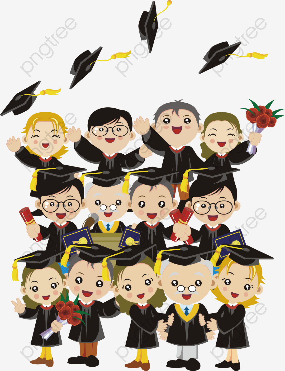 1200x1562 Graduation, Vector Children, Vector Child, Vector Students Png