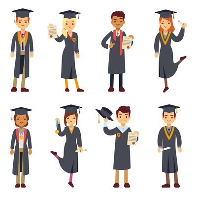 400x400 Page Graduates On Curated Vector Illustrations, Stock Royalty