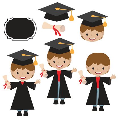 416x416 Graduation Vector Illustration Premium Clipart