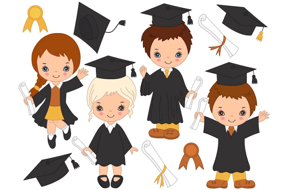 910x607 Graduation Clipart Vector Cartoon For Free Download And Use Images