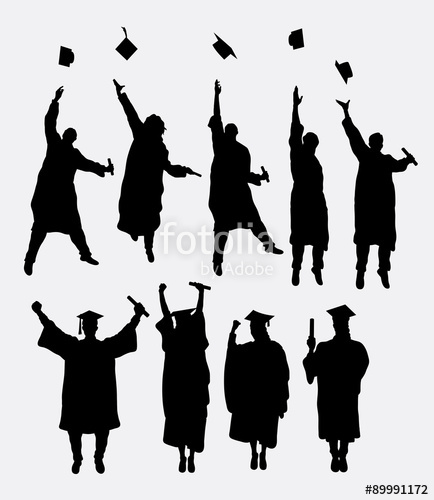434x500 Huge Collection Of 'graduate Silhouette Vector' Download More